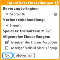 OC3 Einstellungen (Enginewahl)